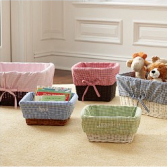 Pottery Barn Kids Other - Pottery Barn Kids 🍄 5 discontinued basket liners xl medium green red pink